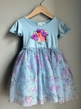 BTween Toddler Tulle Dress 2T Floral Princess Party Easter Dress Balletcore